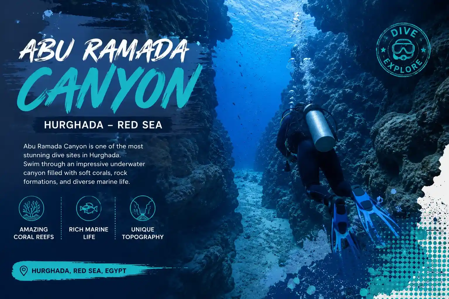 Abu Ramada canyon reef dive Hurghada Red Sea