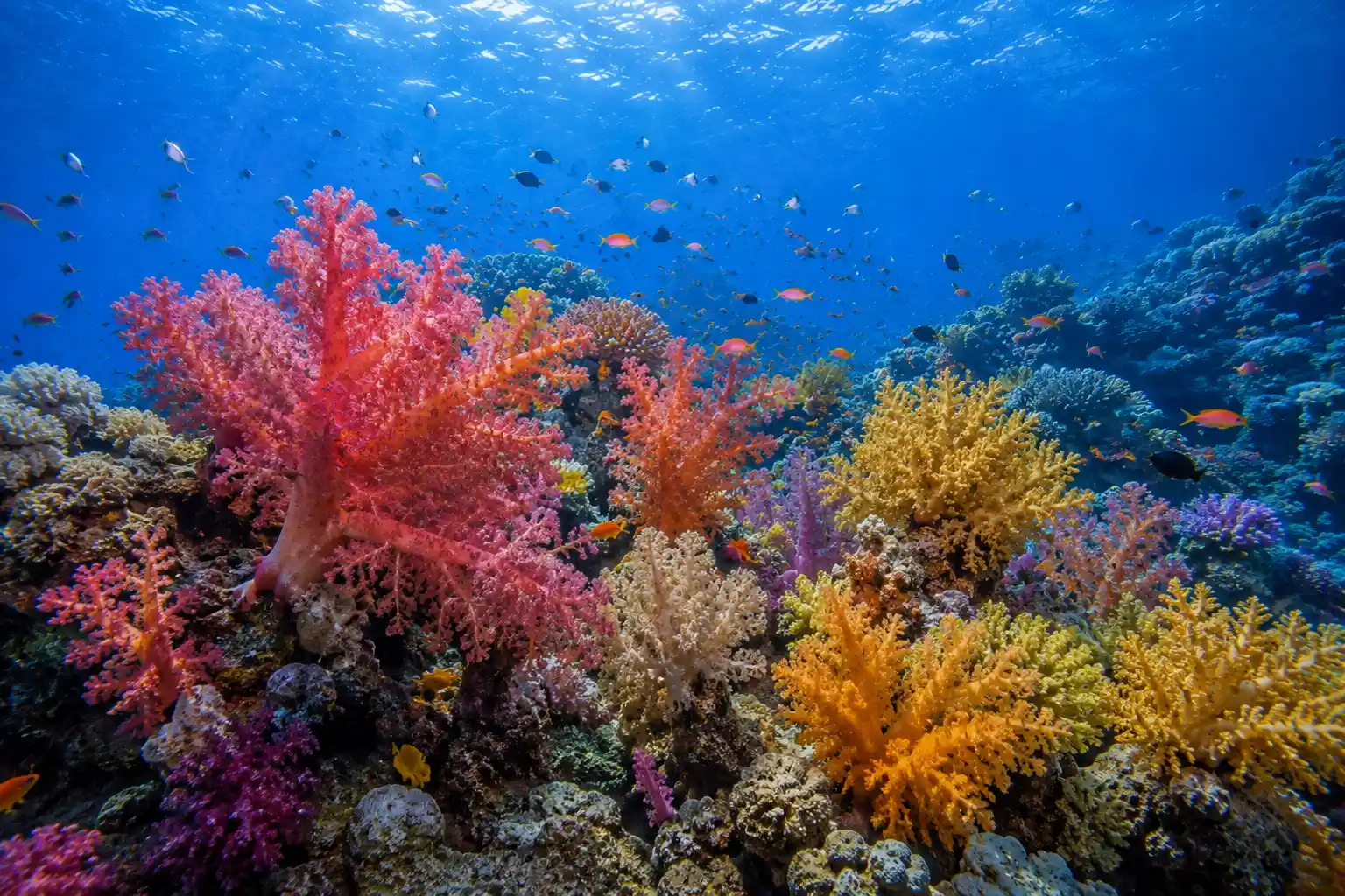 Turtle Bay Sahl Hasheesh soft corals sea grass underwater garden